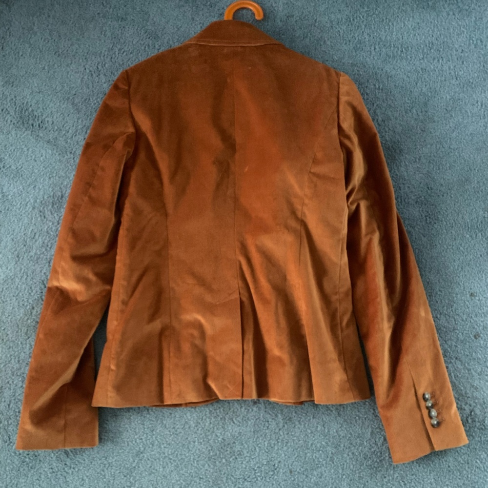 NWT-Burnt Orange Wilfred Velvet Blazer (Size 2) - Picture 2 of 4